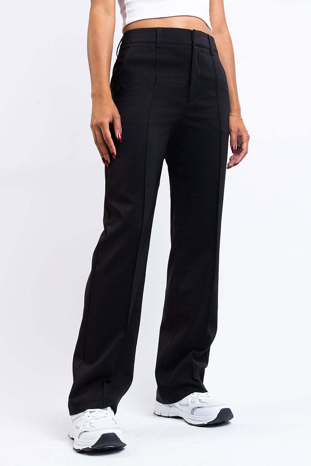 パンツ LAST RESORT AB Black straight-leg pants LAST RESORT AB（ラストリゾートエービー）｜パンツ