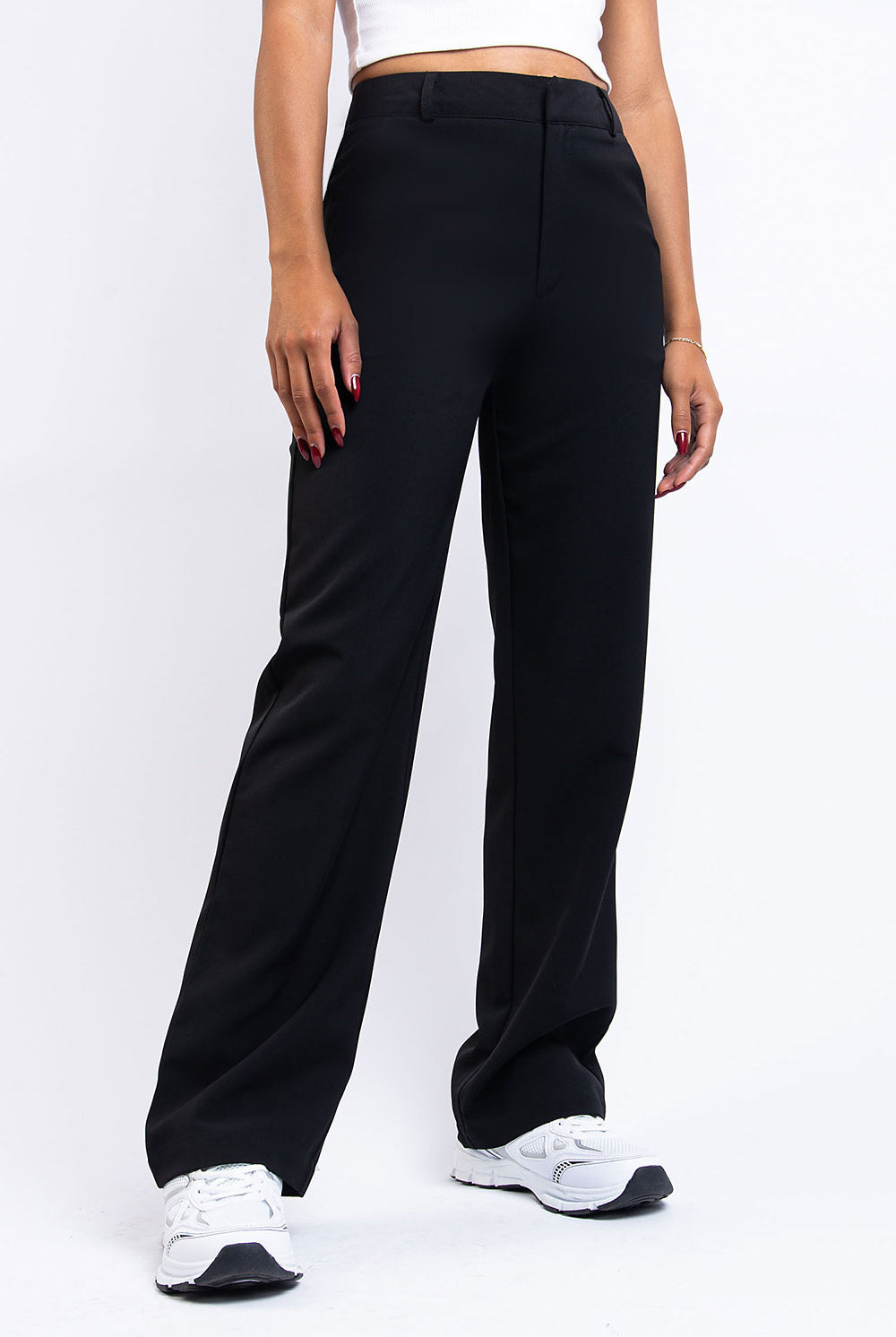 Nova 01High Straight Suit Pants - Black