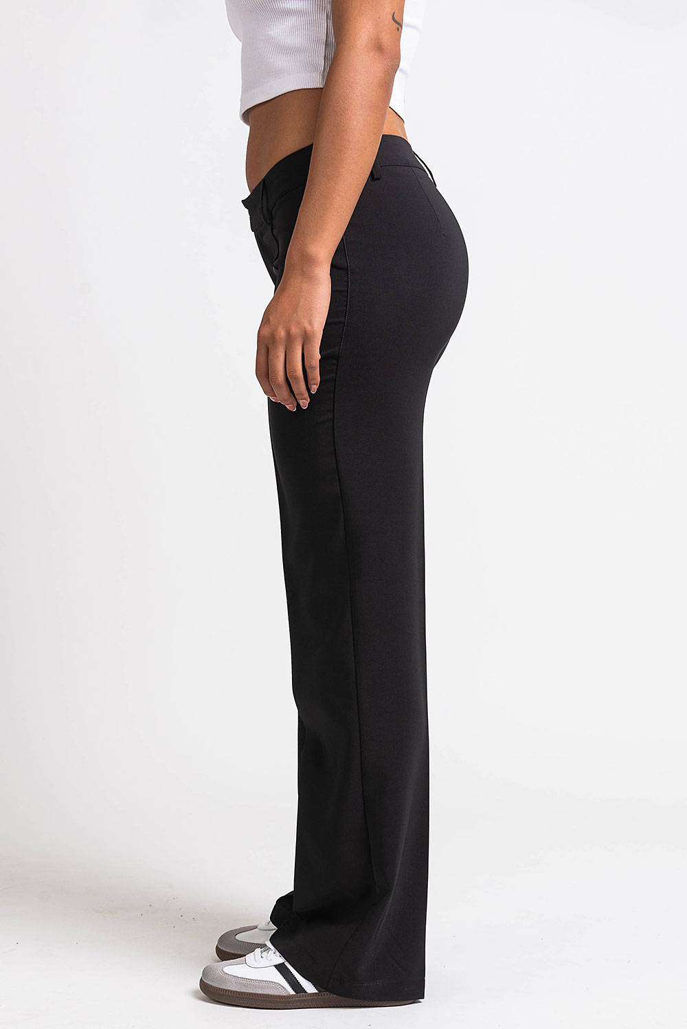 Nova 04Low Straight Suit Pants - Black