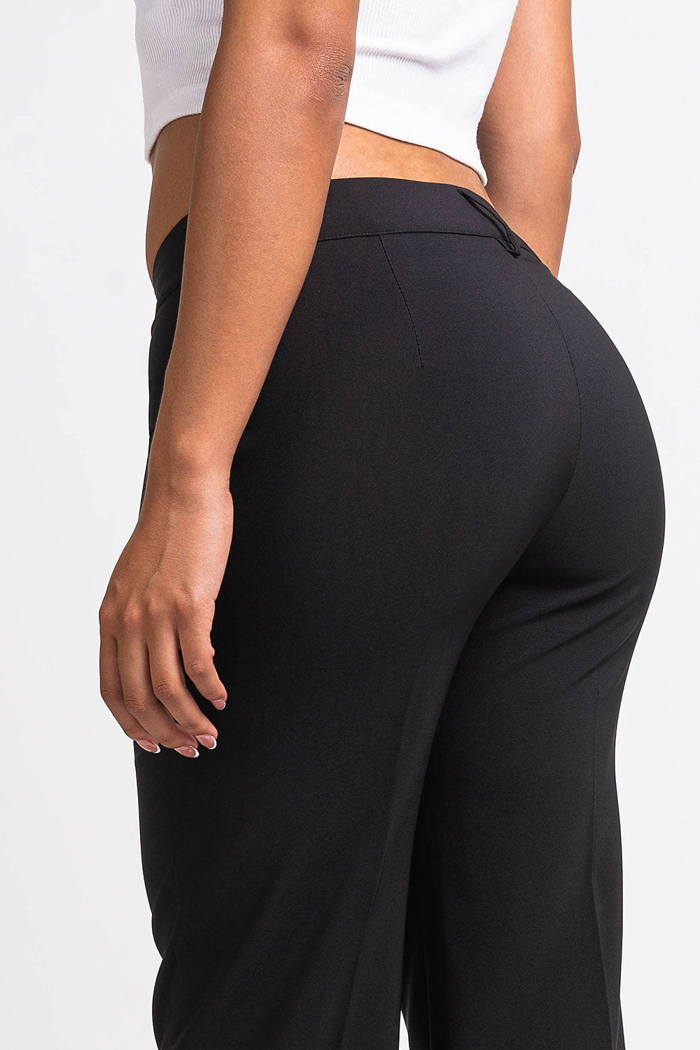 Nova 04Low Straight Suit Pants - Black