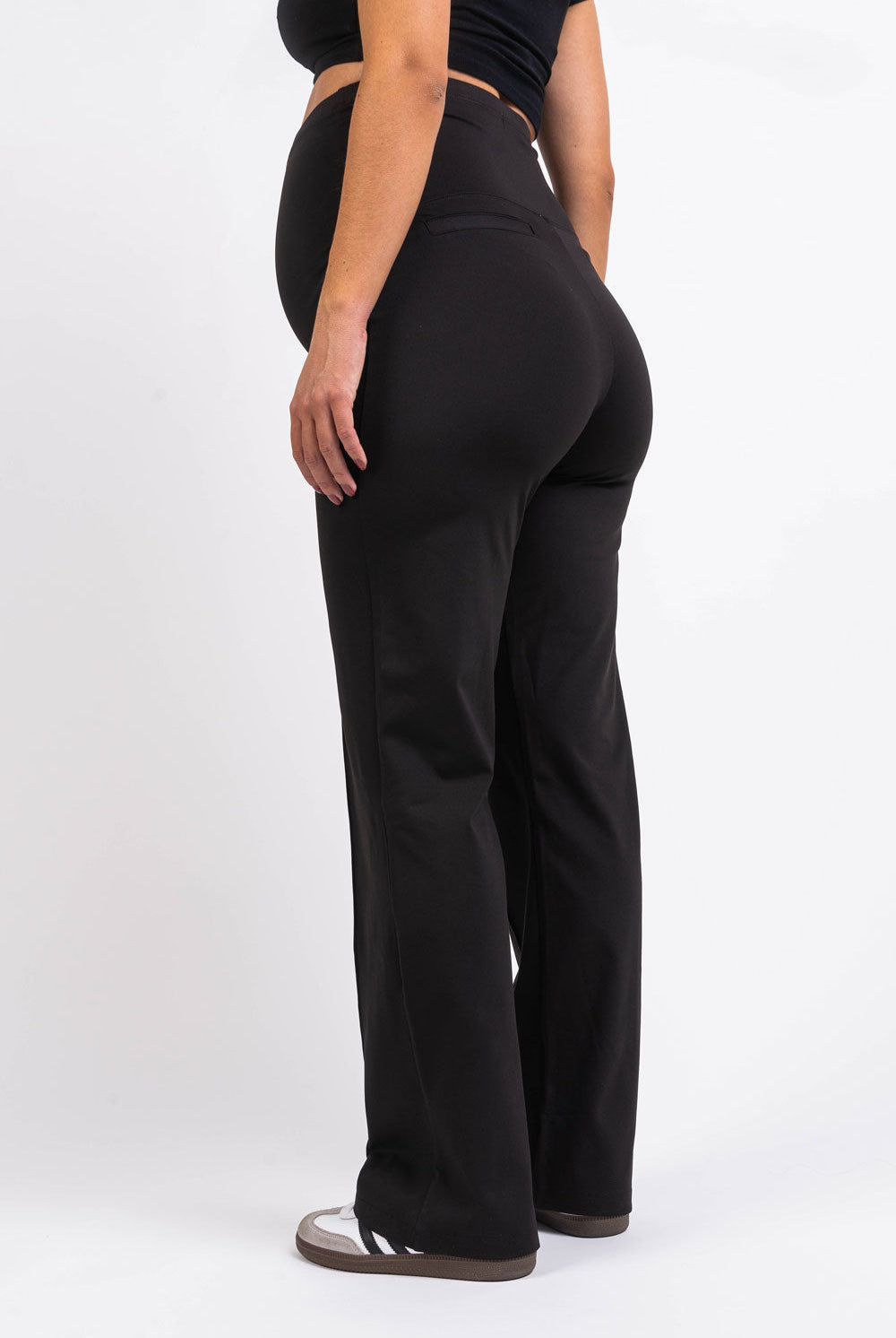 Pixie 01 ActiveFlex Straight Maternity Pants - Black