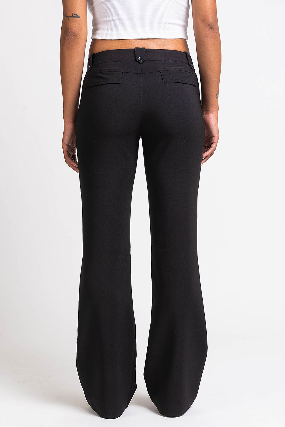 Bonnie 03Low Bootcut Suit Pants - Black