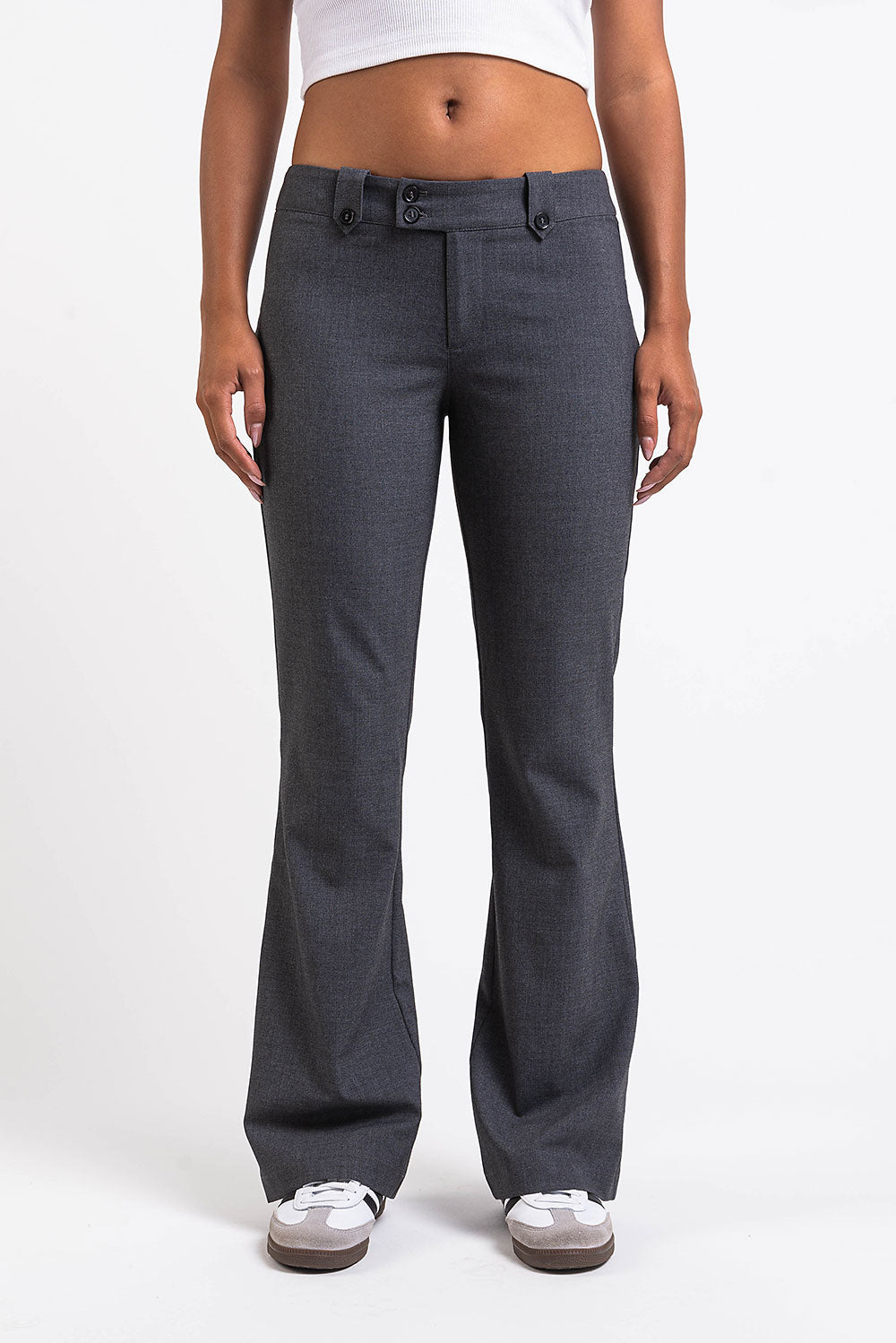 Bonnie 03Low Bootcut Suit Pants - Grey