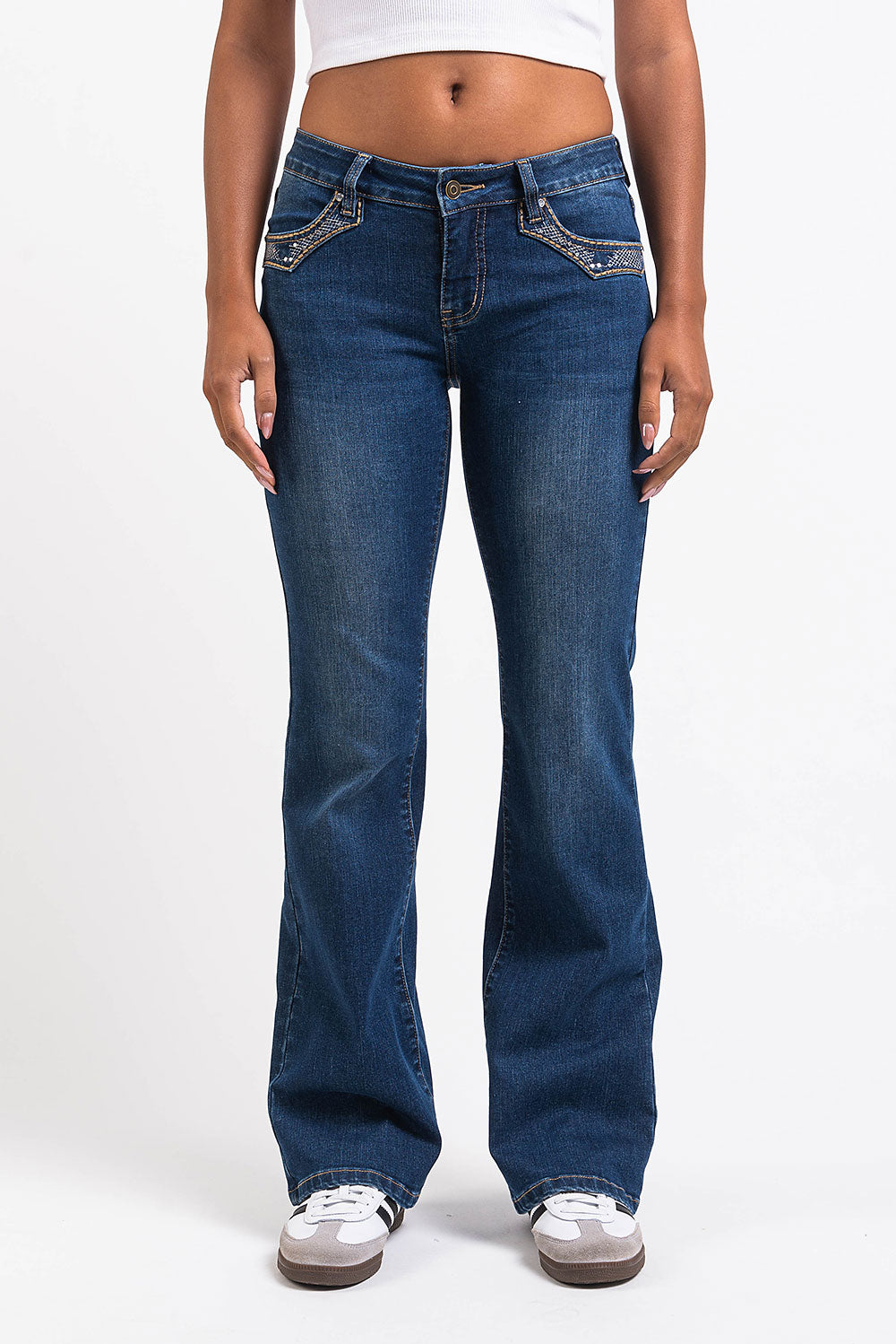 Taylor 01Low Bootcut Jeans - Vintage Blue