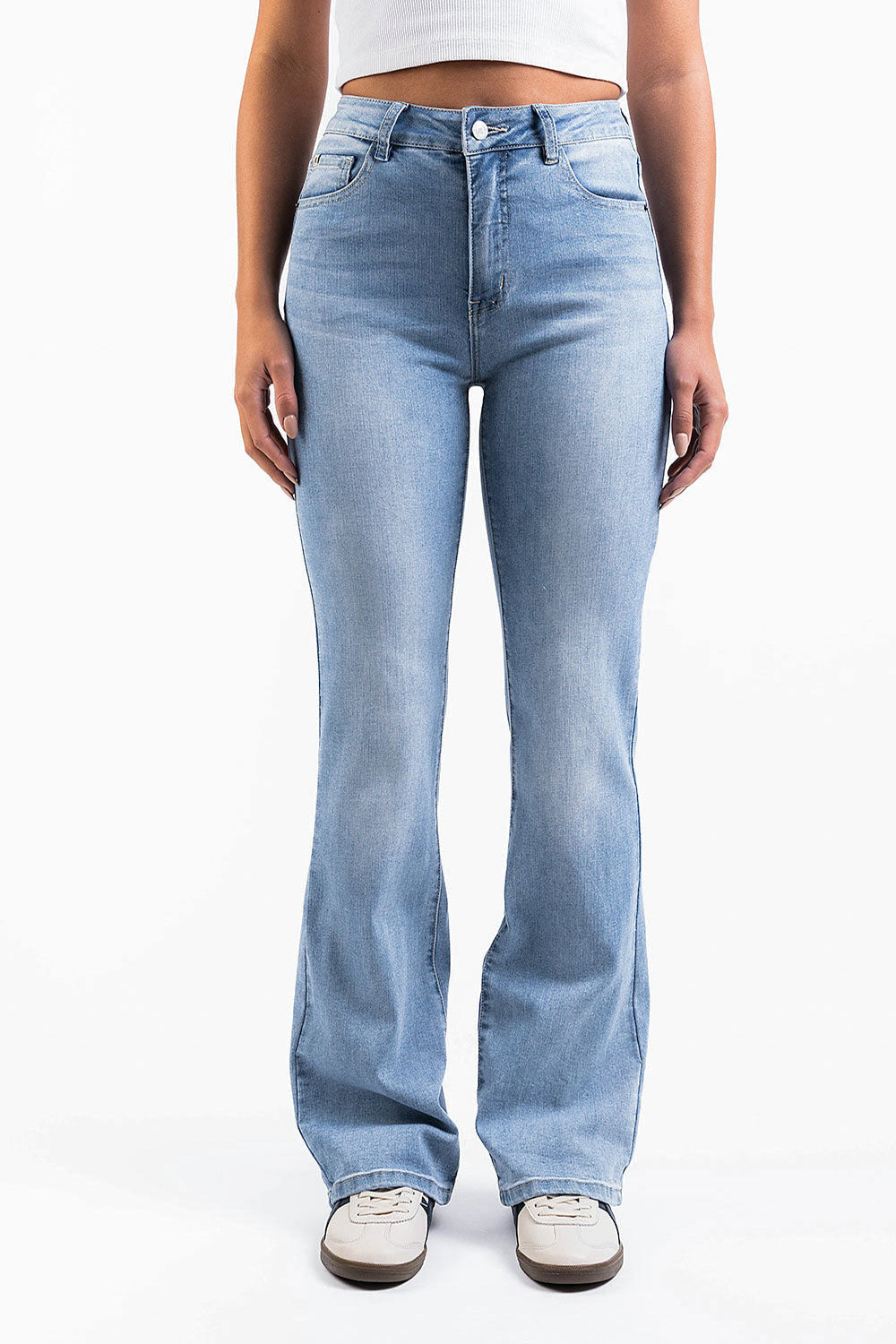 Taylor 02High Bootcut Jeans - Bleach Blue