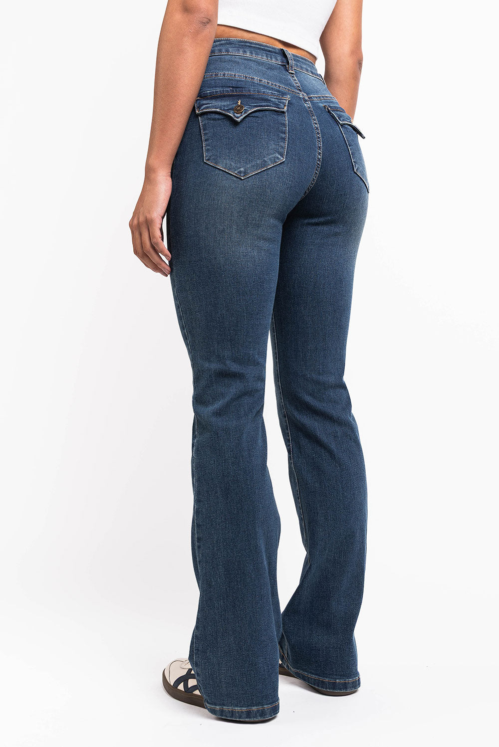 Claire 04High Bootcut Jeans - Vintage Blue