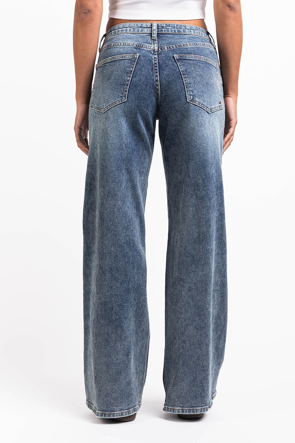 Mikka 03Mid Wide Jeans - Vintage Blue