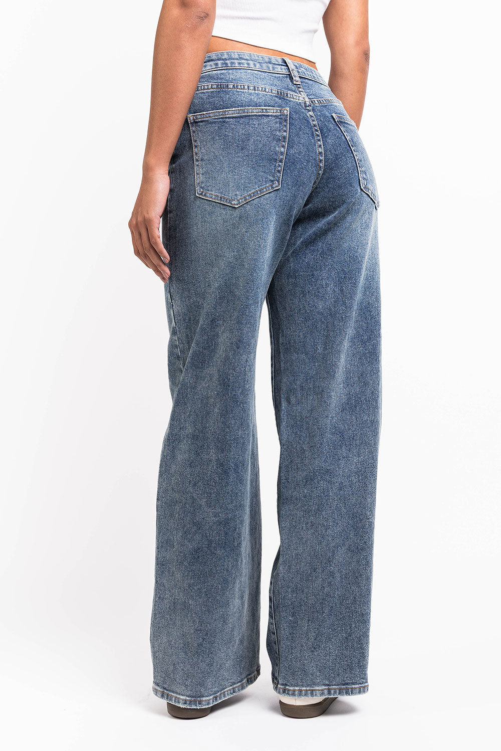 Mikka 03Mid Wide Jeans - Vintage Blue