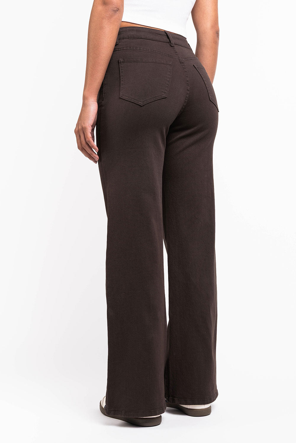 Disa 01High Straight Jeans - Dark Brown