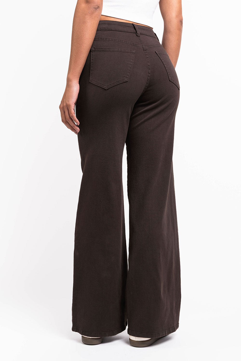 Disa 01High Straight Jeans - Dark Brown