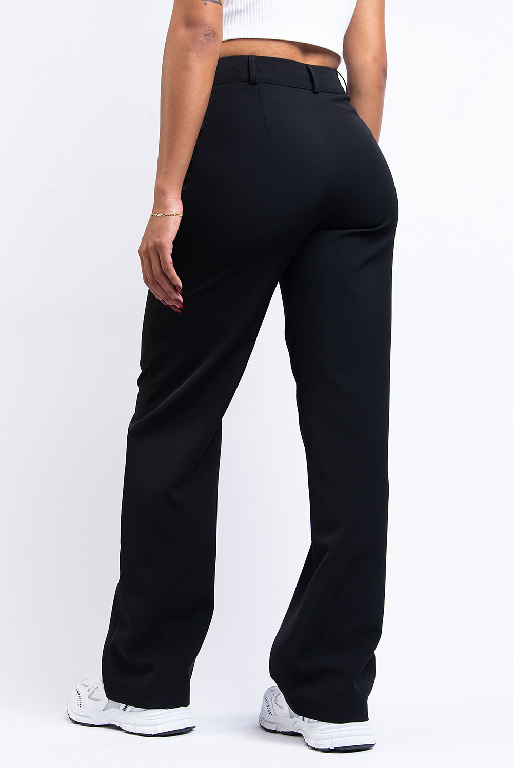 Nova 01High Straight Suit Pants - Black