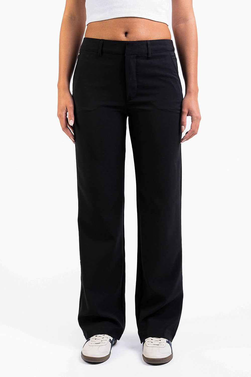 Drew 03Mid Straight Suit Pants - Black – MADLADY