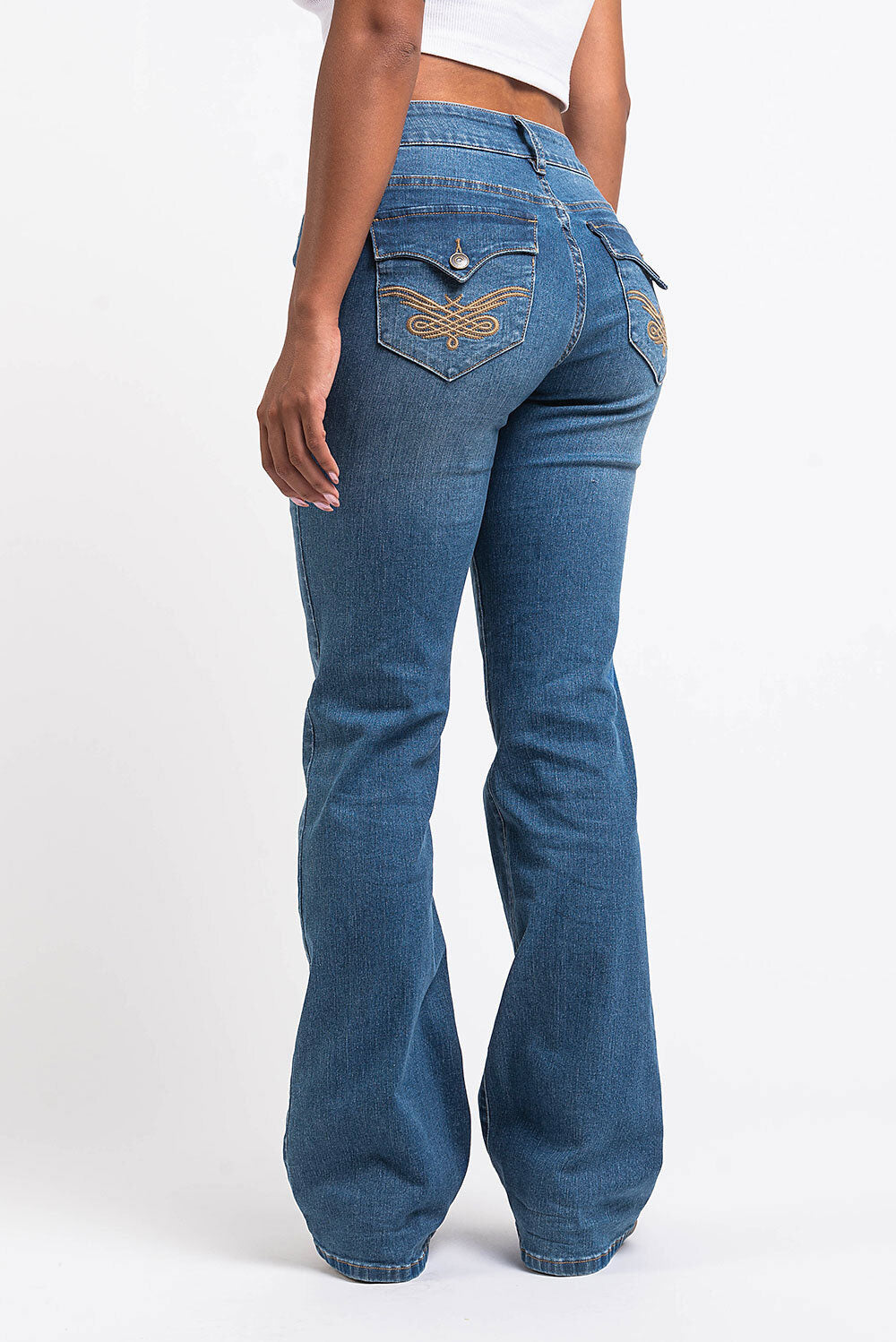 Claire 02Low Bootcut Jeans - Blue