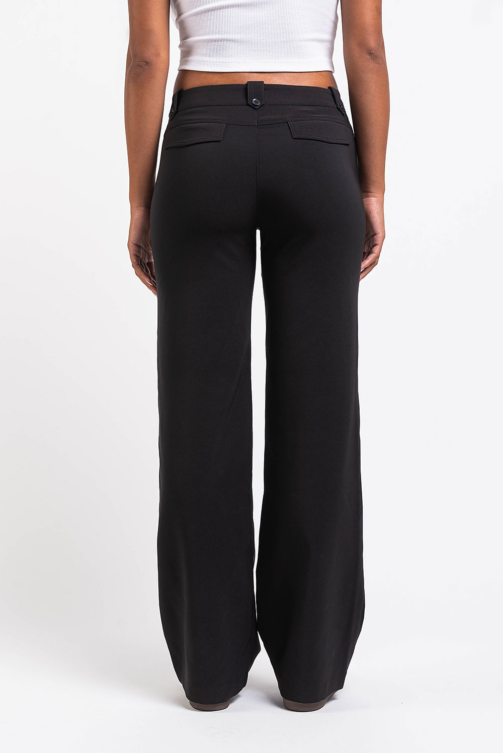 Bonnie 01Low Straight Suit Pants - Black
