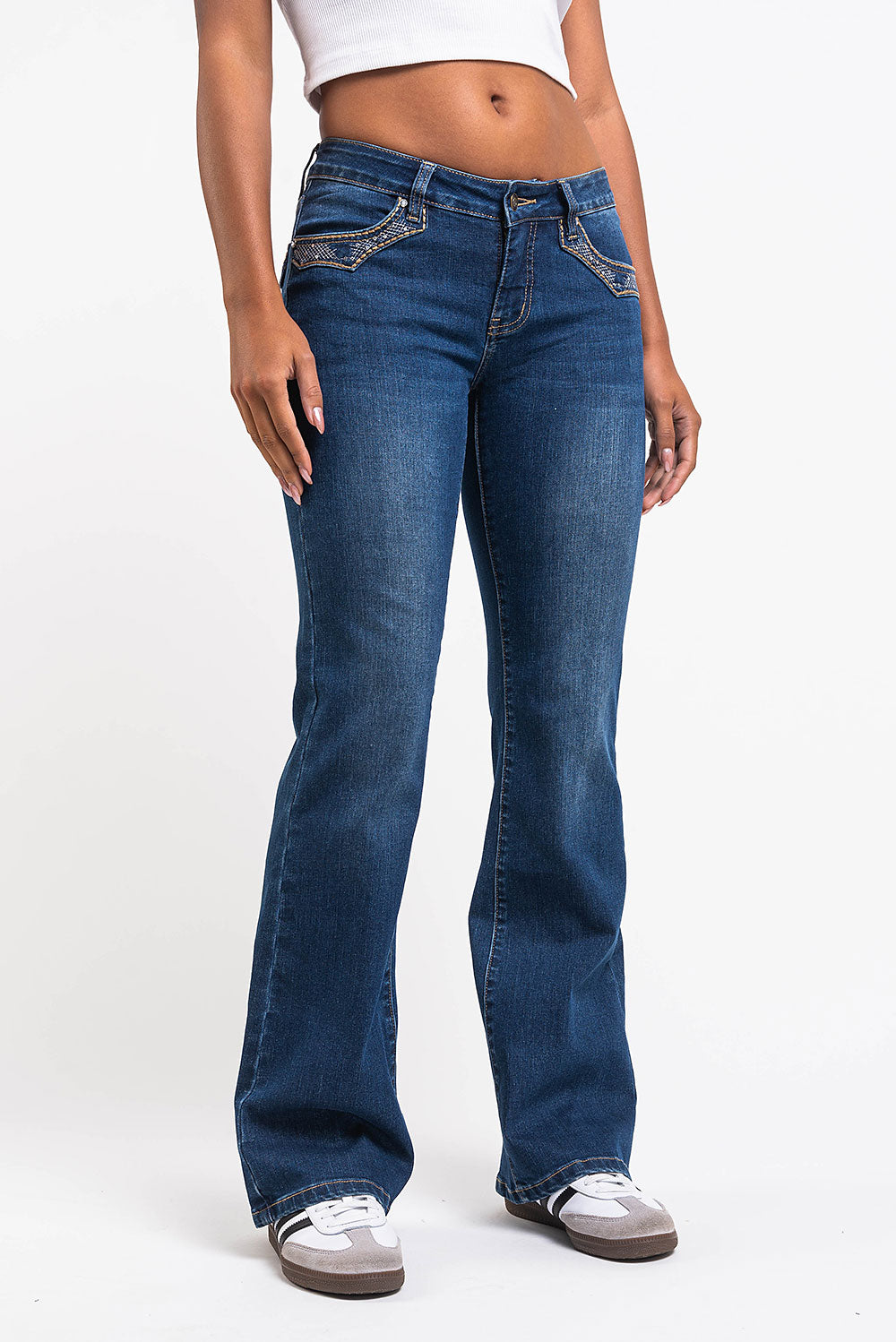 Taylor 01Low Bootcut Jeans - Vintage Blue