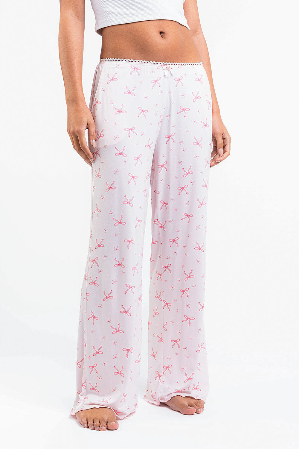 Mel 09Mid Straight Lounge Pants - Bow