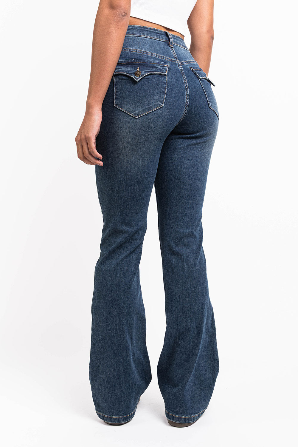 Claire 04High Bootcut Jeans - Vintage Blue