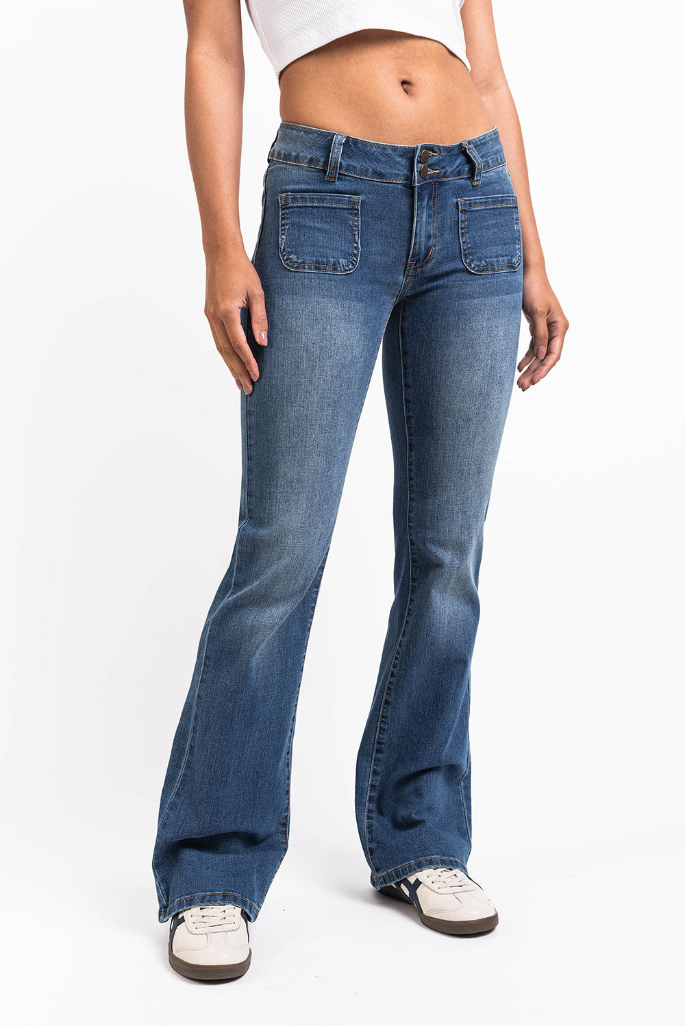 Claire 04Low Bootcut Jeans - Blue