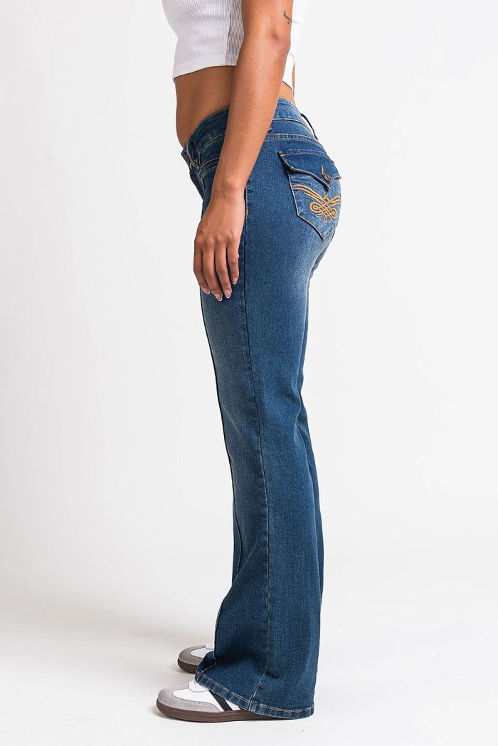 Claire 02Low Bootcut Jeans Vintage Blue MADLADY