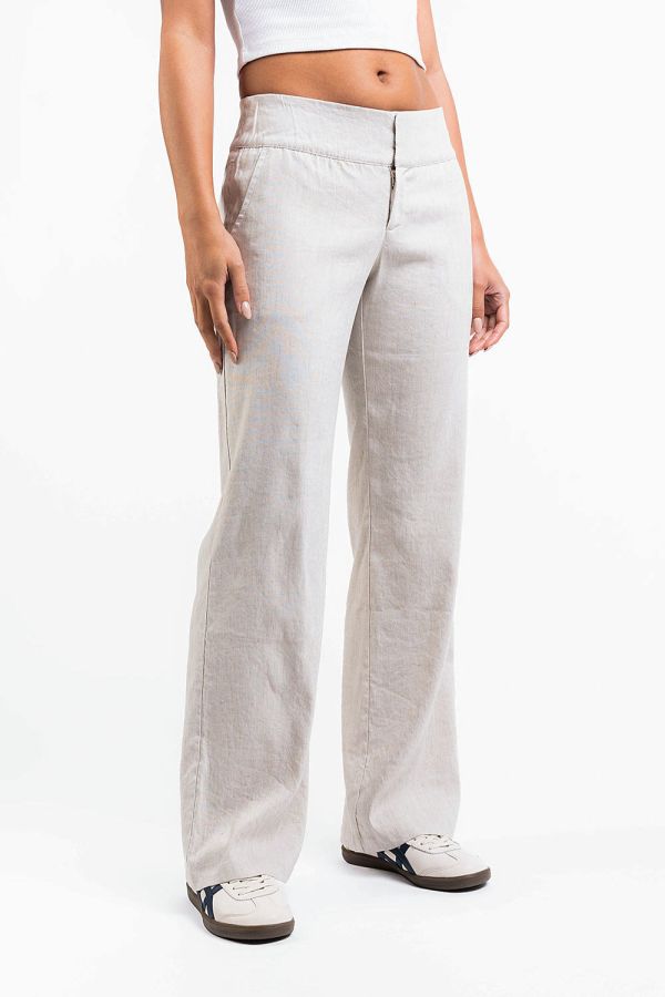 Mabel 02Low Straight Linen Pants