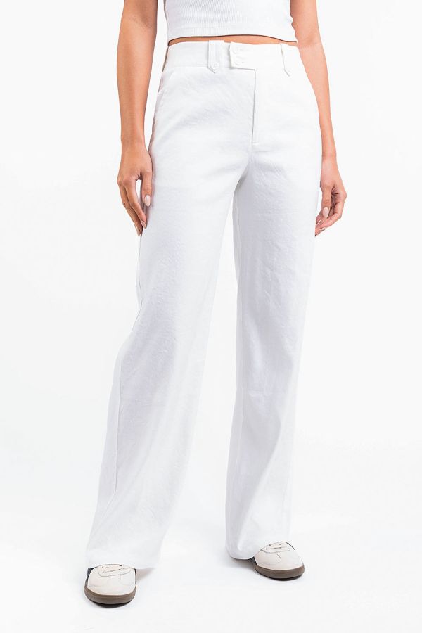 Bonnie 05High Straight Linen Pants