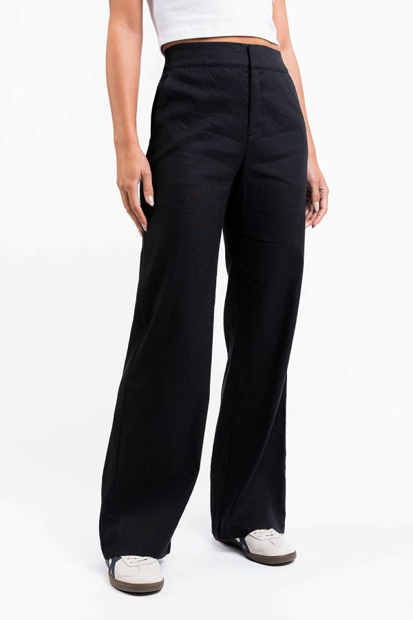 Edda 01High Straight Linen Pants