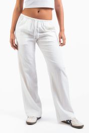パンツ melt the lady linen dress pants Mel 04Low Straight Linen Pants White MADLADY