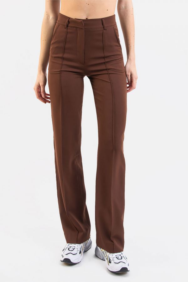 High waist Suit Pants With Pintucks - Sally Brown
