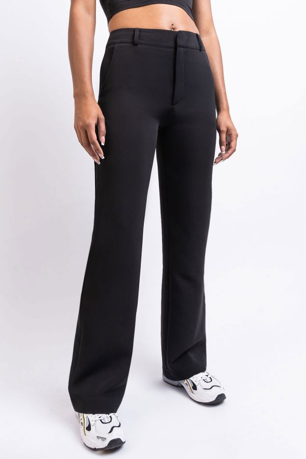 Mid Waist Suit Pants - Nova Black