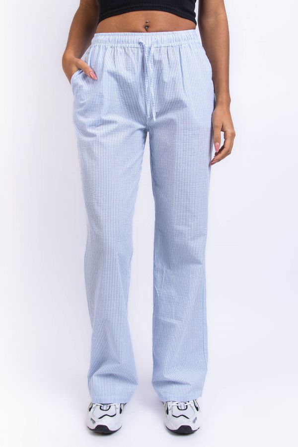 Pajama Pants - Claudia Stripe Blue